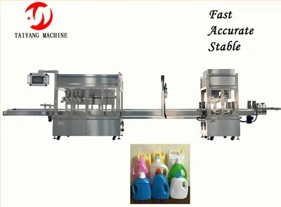 Small Factories New Type Low-Cost Four-Head Plastic Bottle Laundry Detergent Liquid Filling Machine